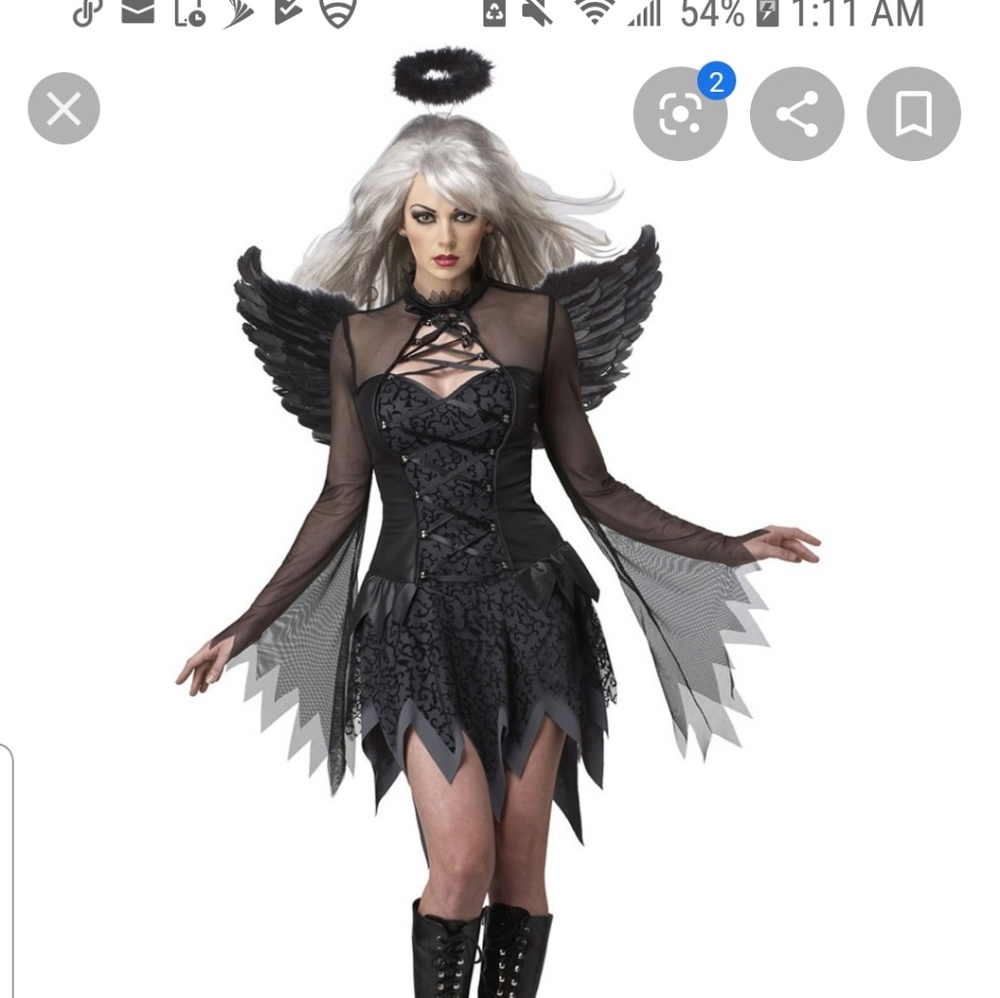 XL Fallen angel corset dress costume